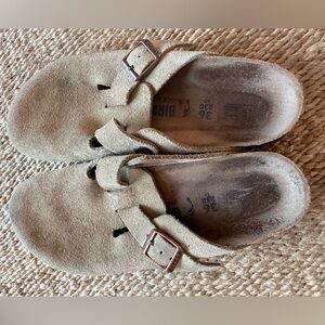Birkenstock Boston Taupe clogs